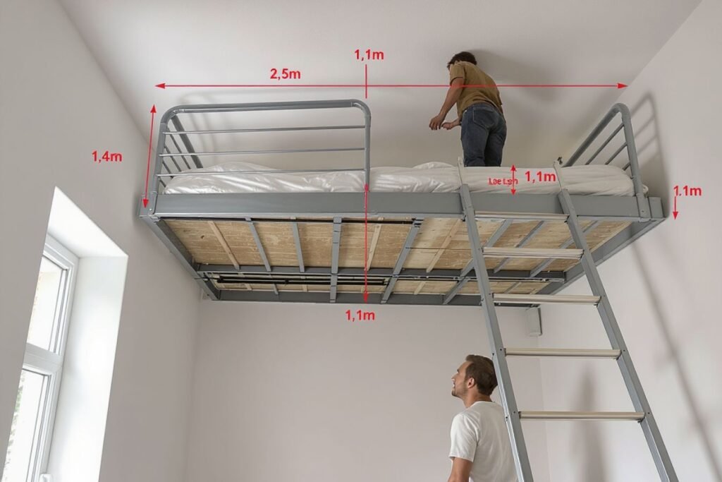 Mezzanine avec 2m50 sous plafond