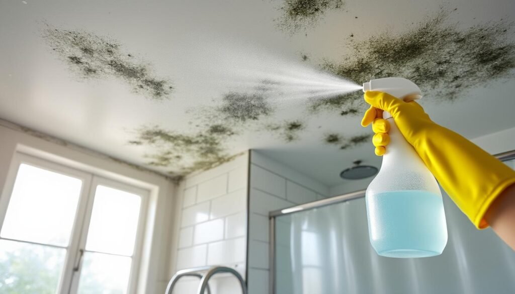 découvrez des méthodes efficaces pour éliminer la moisissure sur le plafond de votre salle de bain et préserver un environnement sain et propre.