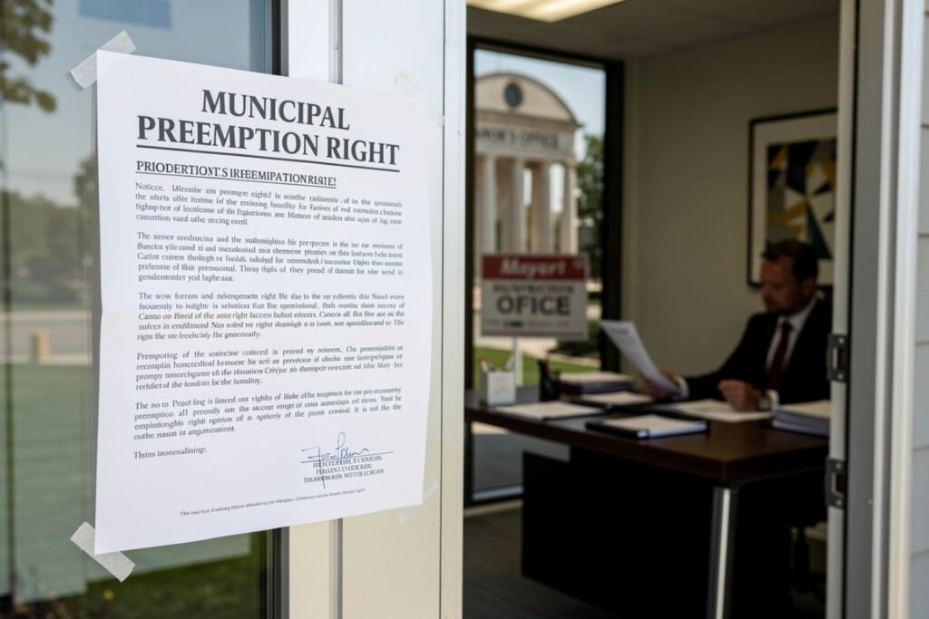 Droit de préemption de la mairie