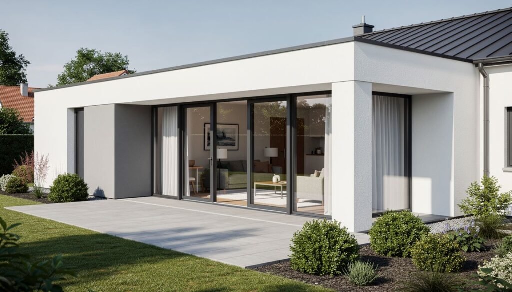 Extension maison toit plat