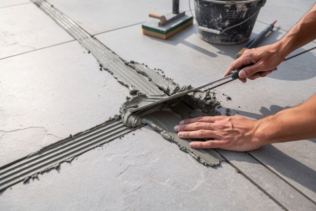 Jointoiement carrelage extérieur