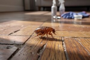 Puce dans le parquet