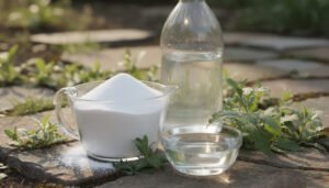 découvrez une recette simple et efficace de désherbant naturel à base de bicarbonate de soude et de vinaigre pour éliminer les mauvaises herbes sans produits chimiques.