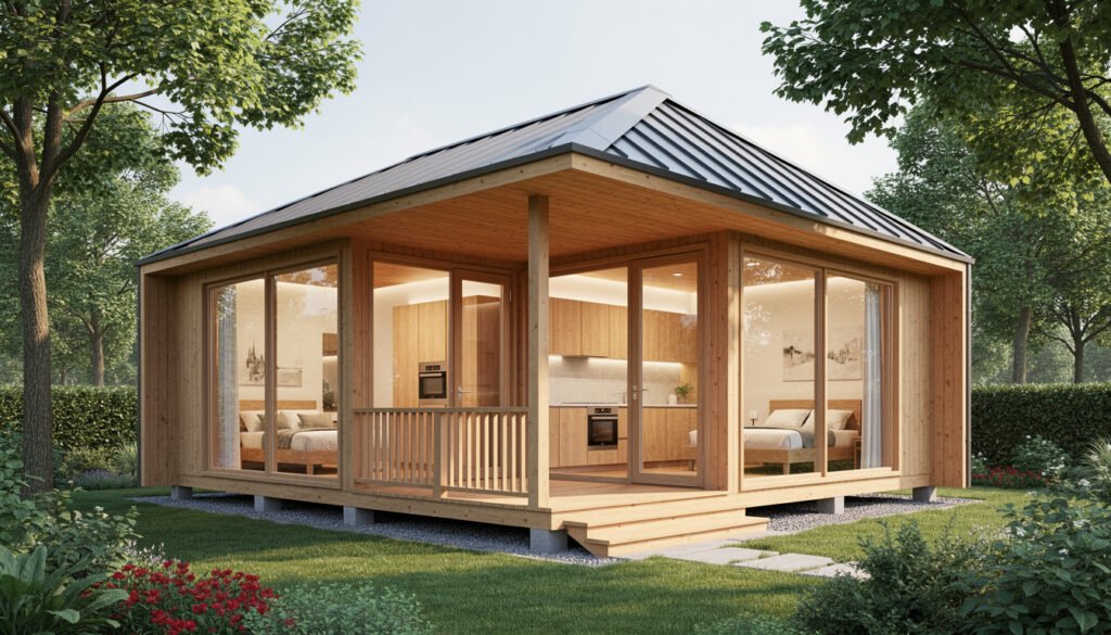 Maison en bois clé en main de 100m2