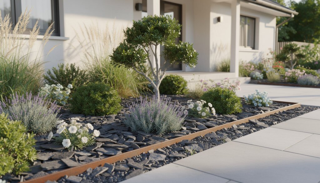 découvrez comment aménager un parterre en ardoise devant votre maison : choix des matériaux, préparation du sol et conseils pour un extérieur élégant et facile à entretenir.