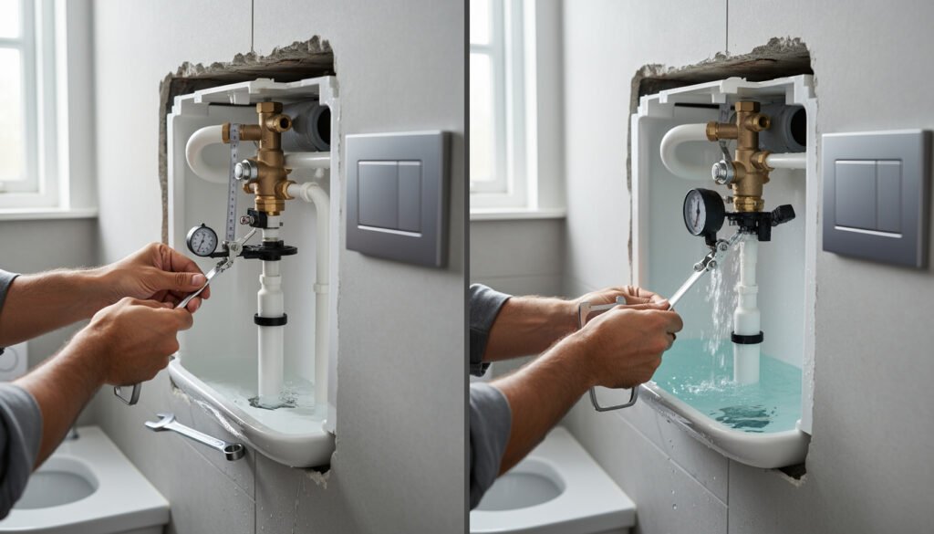 Réglage chasse d'eau wc suspendu
