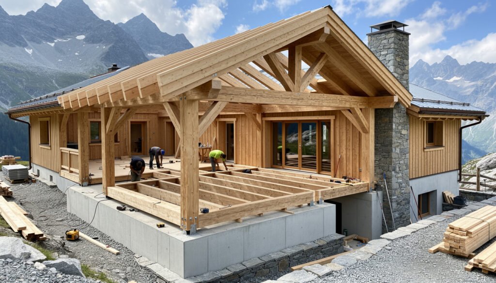 construire un chalet en bois solide et durable