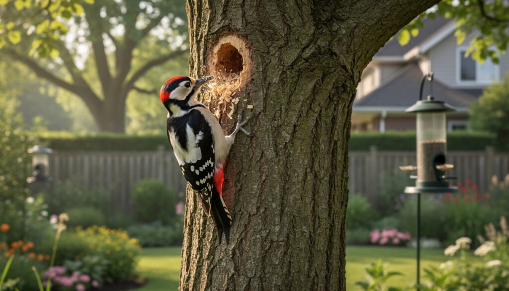 un pivert dans votre jardin