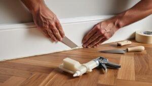 Comment combler efficacement espace entre plinthe et parquet