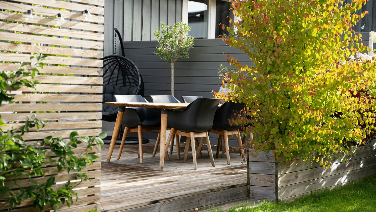 jolie terrasse aménagée